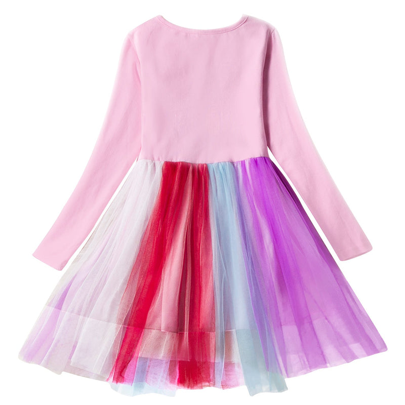Colorful Mesh Unicorn Tutu Dress Toddler Girl - PrettyKid