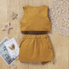 2 Piece Sleeveless Vest Jacket And Green Skirt Toddler Girl Sets - PrettyKid