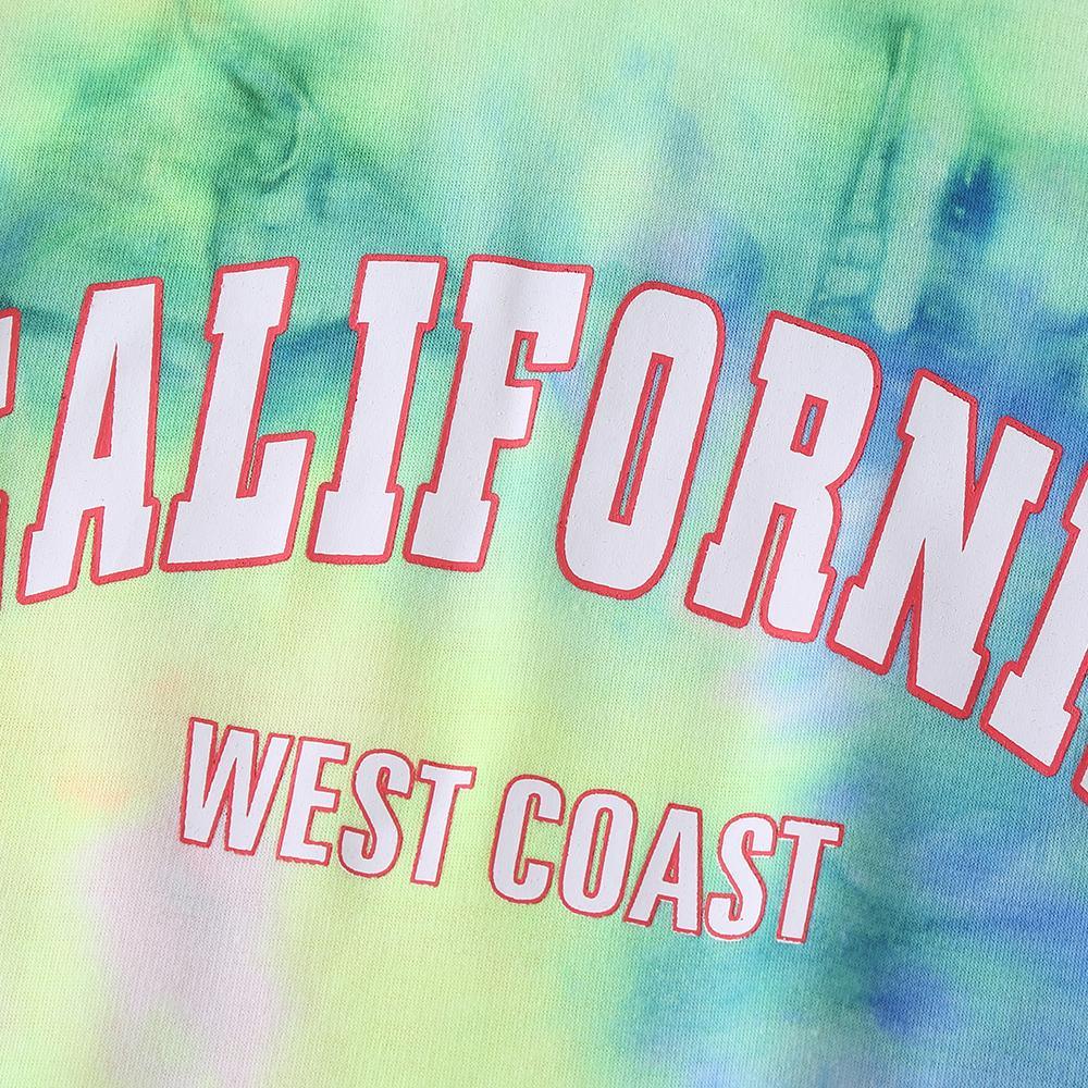 Girls California Letter Printed Tie Dye T-shirts Girls Clothing Wholesalers - PrettyKid