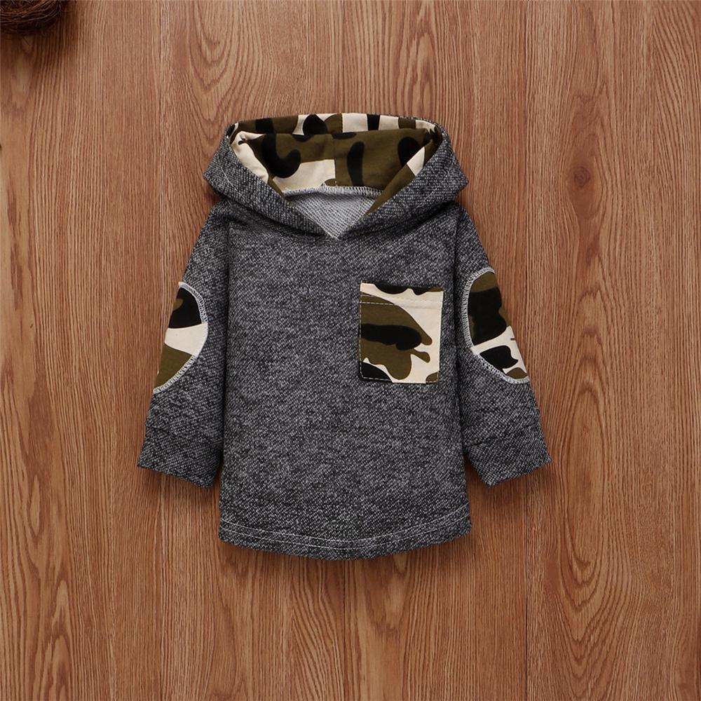 Baby Boys Camo Hooded Long Sleeve Cartoon Top & Pants Baby Wholesale - PrettyKid