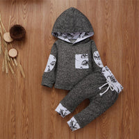 Baby Boys Camo Hooded Long Sleeve Cartoon Top & Pants Baby Wholesale - PrettyKid