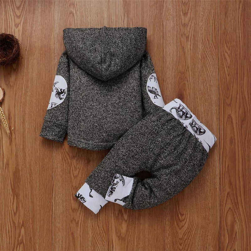 Baby Boys Camo Hooded Long Sleeve Cartoon Top & Pants Baby Wholesale - PrettyKid