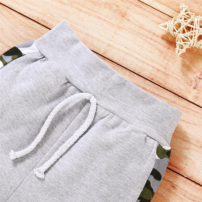 Baby Boys Camo Hooded Short Sleeve Top & Shorts Baby Clothes Vendors - PrettyKid