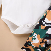 Baby Boys Camo Lapel Long Sleeve Romper & Trousers Baby Wholesale - PrettyKid