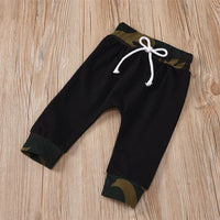 Baby Boys Camo Letter Printed Hooded Top & Pants Baby Wholesales - PrettyKid