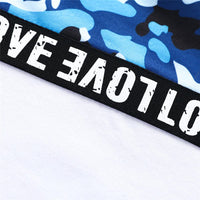 Boys Camo Letter Printed Hooded Top & Pants Boy Wholesale Clothing - PrettyKid