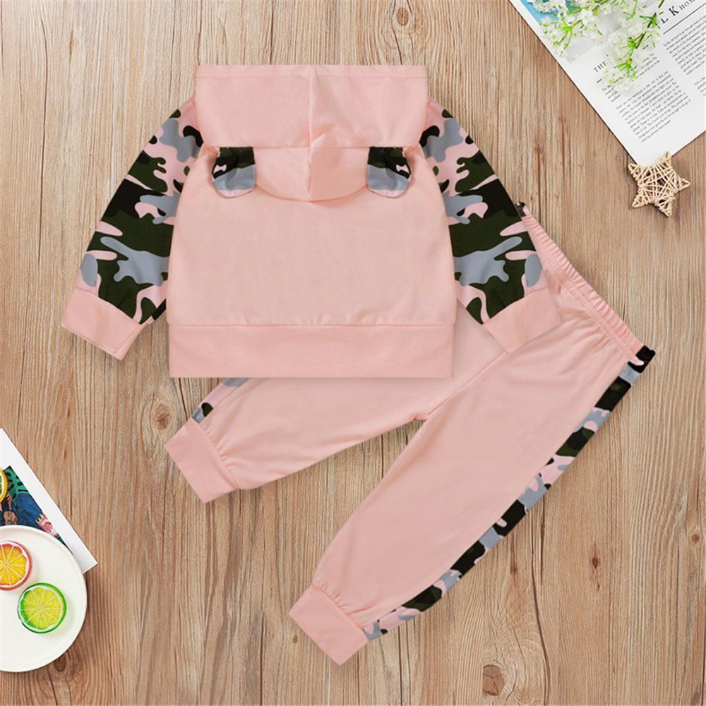 Baby Girls Camo Mama's Bestie Hooded Long Sleeve Sets Baby Wholesale Clothes - PrettyKid