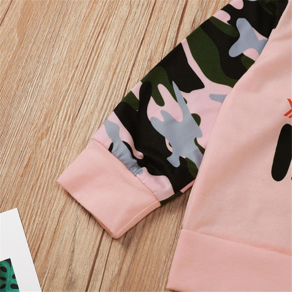 Baby Girls Camo Mama's Bestie Hooded Long Sleeve Sets Baby Wholesale Clothes - PrettyKid