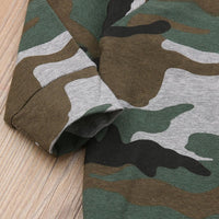 Boys Camo Printed Long Sleeve Casual Tops & Pants - PrettyKid