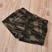 Unisex Camo Printed Short Sleeve Top & Shorts Kids Wholesale Clothing - PrettyKid
