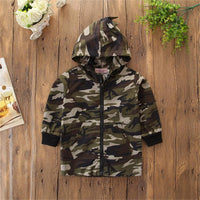 Boys Camo Zipper Hooded Long Sleeve Coat Boy Clothing Wholesale - PrettyKid