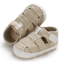 Baby Canvas Hollow Out Magic Tape Comfy Sandals Baby Shoes Wholesale - PrettyKid