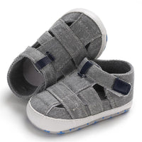 Baby Canvas Hollow Out Magic Tape Comfy Sandals Baby Shoes Wholesale - PrettyKid