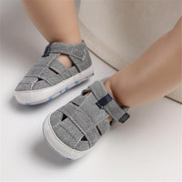 Baby Canvas Hollow Out Magic Tape Comfy Sandals Baby Shoes Wholesale - PrettyKid