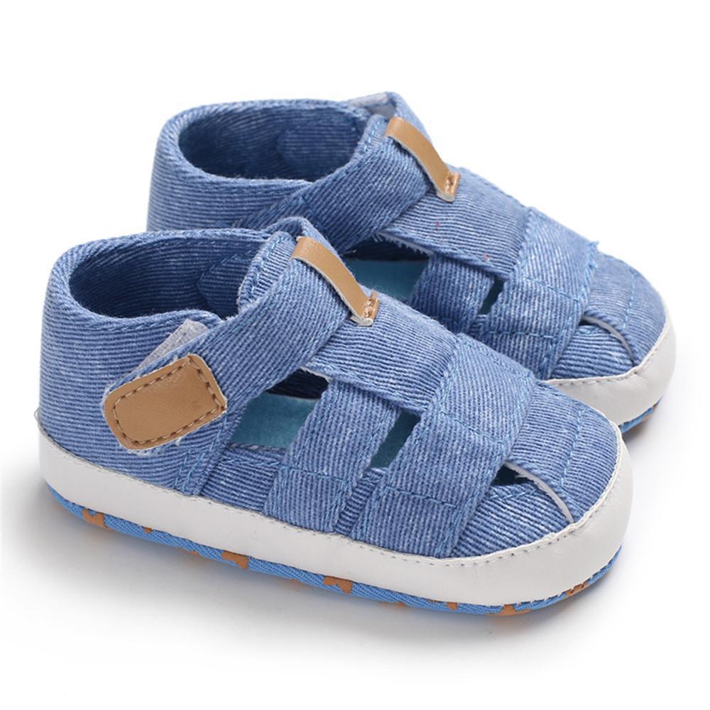 Baby Canvas Hollow Out Magic Tape Comfy Sandals Baby Shoes Wholesale - PrettyKid