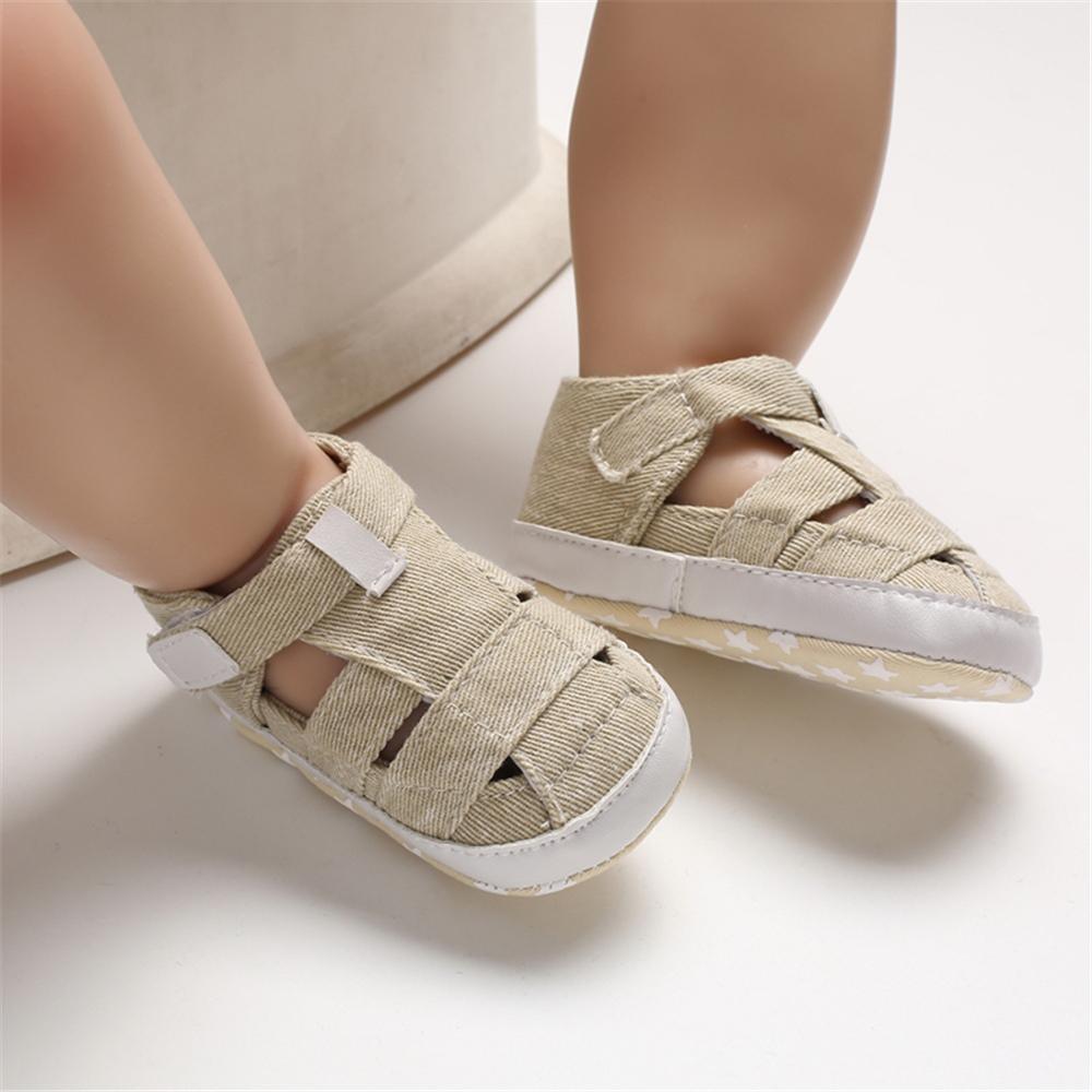 Baby Canvas Hollow Out Magic Tape Comfy Sandals Baby Shoes Wholesale - PrettyKid