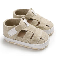 Baby Canvas Hollow Out Magic Tape Comfy Sandals Baby Shoes Wholesale - PrettyKid