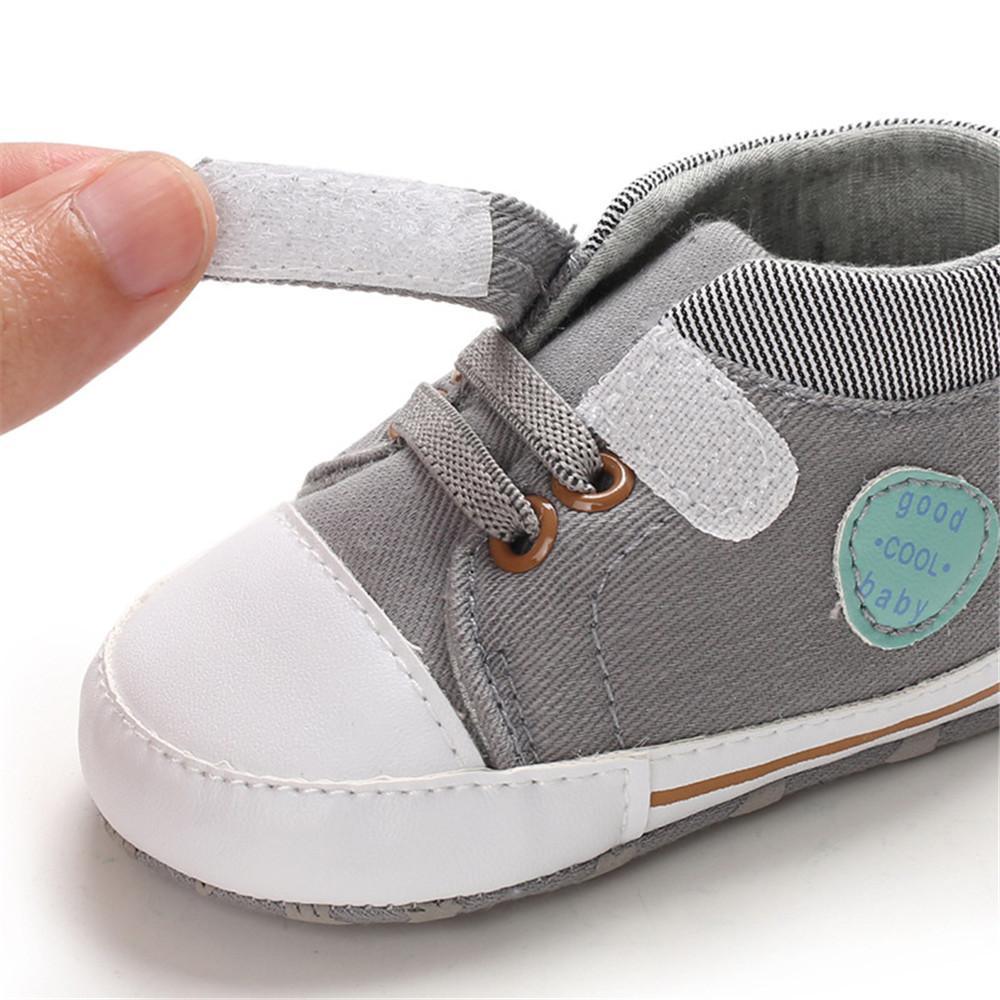 Baby Boys Canvas Magic Tape Casual Sneakers - PrettyKid