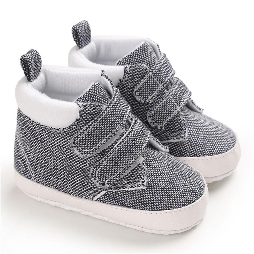 Baby Boys Canvas Magic Tape Solid Sneakers Wholesale Toddlers Canvas Shoes - PrettyKid