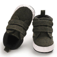 Baby Boys Canvas Magic Tape Solid Sneakers Wholesale Toddlers Canvas Shoes - PrettyKid