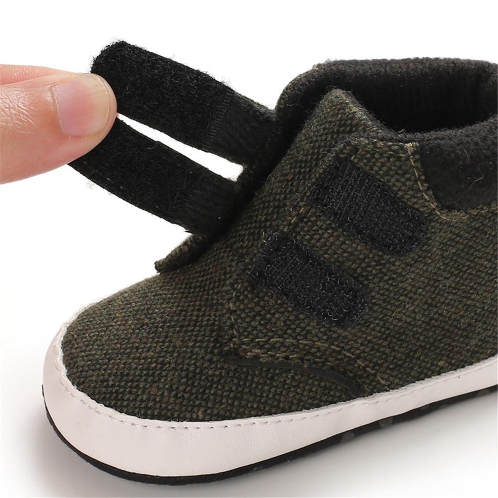 Baby Boys Canvas Magic Tape Solid Sneakers Wholesale Toddlers Canvas Shoes - PrettyKid