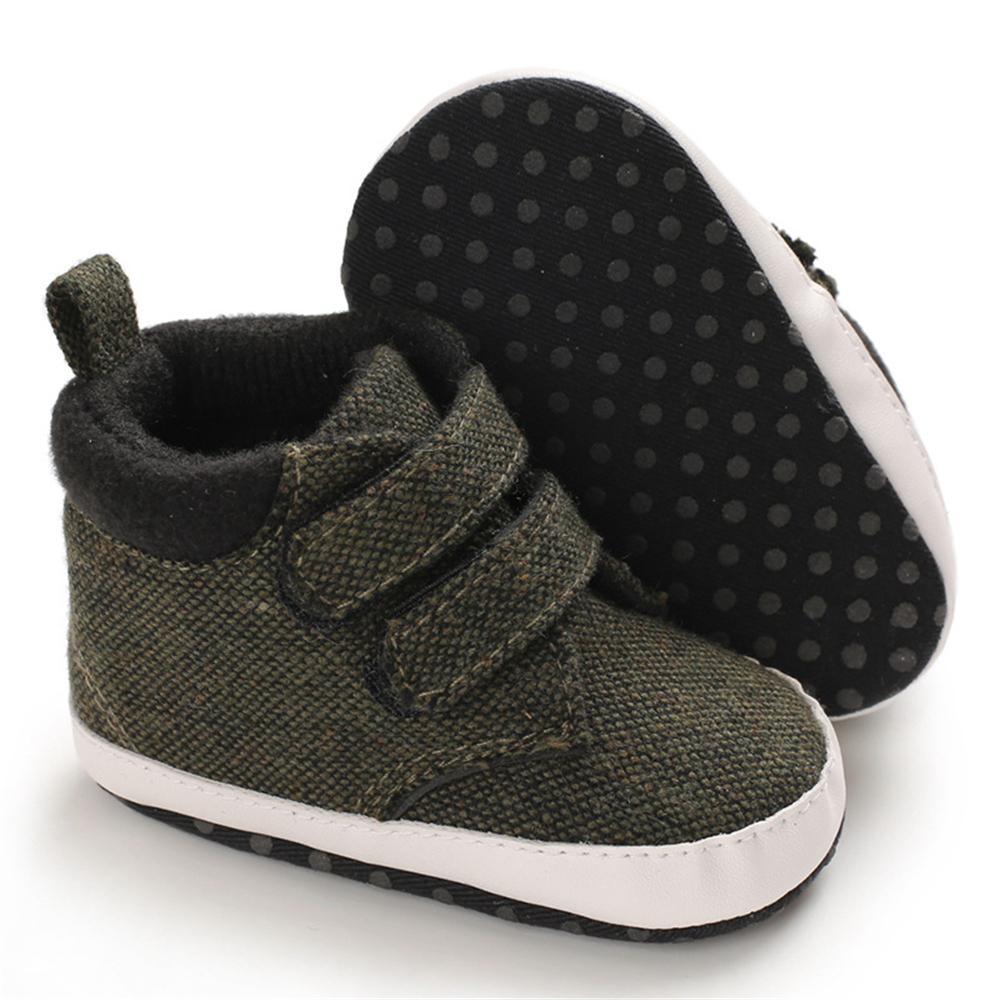 Baby Boys Canvas Magic Tape Solid Sneakers Wholesale Toddlers Canvas Shoes - PrettyKid