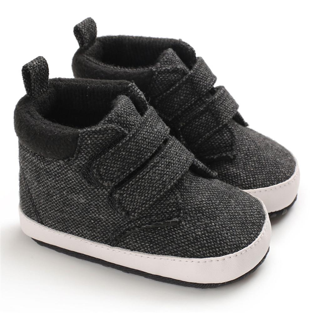 Baby Boys Canvas Magic Tape Solid Sneakers Wholesale Toddlers Canvas Shoes - PrettyKid
