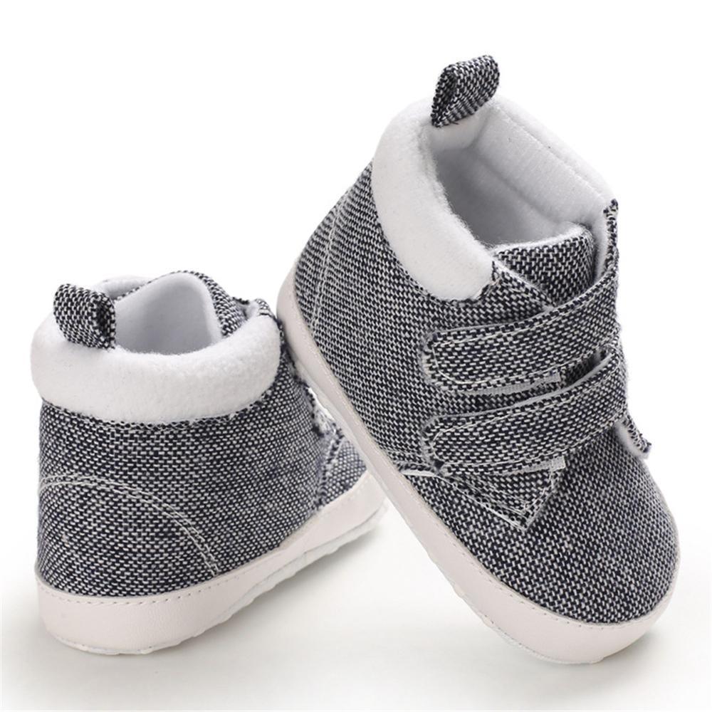 Baby Boys Canvas Magic Tape Solid Sneakers Wholesale Toddlers Canvas Shoes - PrettyKid