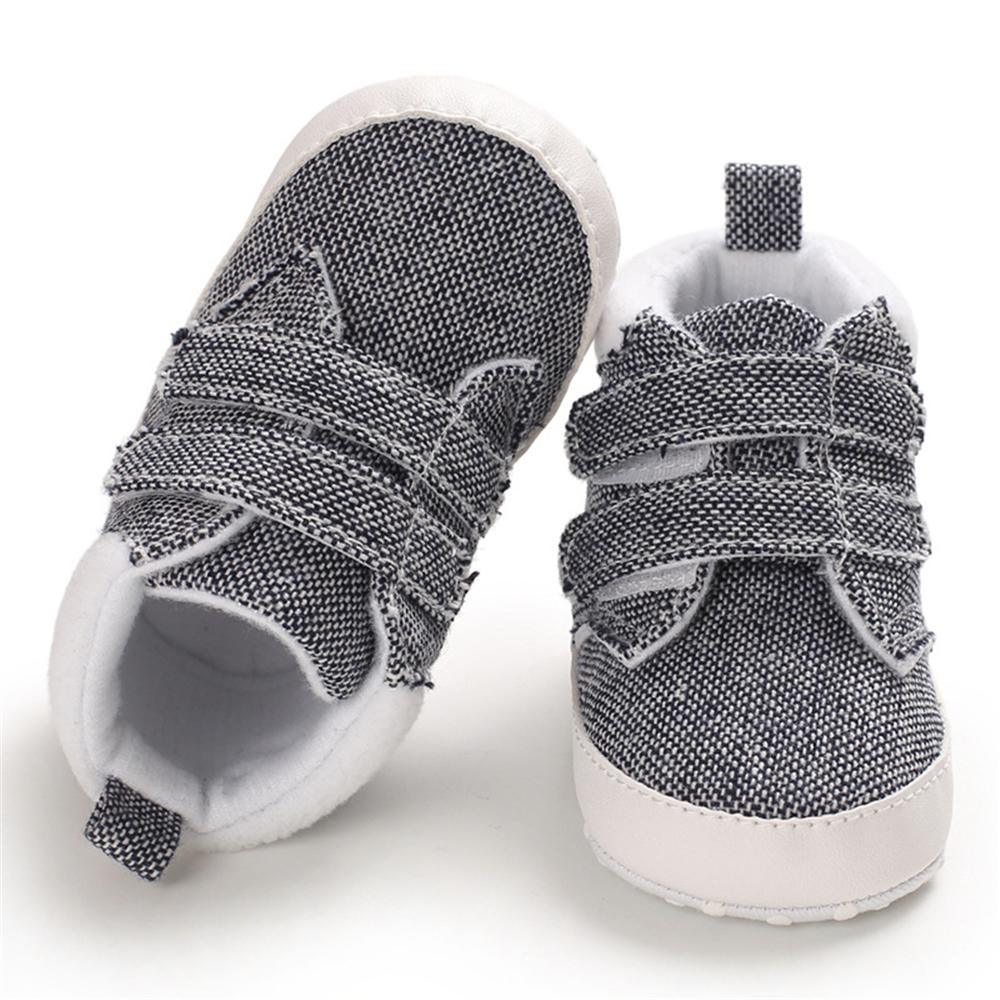 Baby Boys Canvas Magic Tape Solid Sneakers Wholesale Toddlers Canvas Shoes - PrettyKid