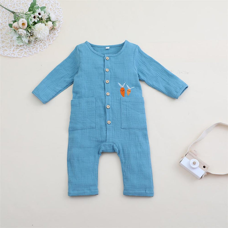 Baby Girls Cardigan Long Sleeve Carrot Pocket Romper Buy Baby Clothes Wholesale - PrettyKid