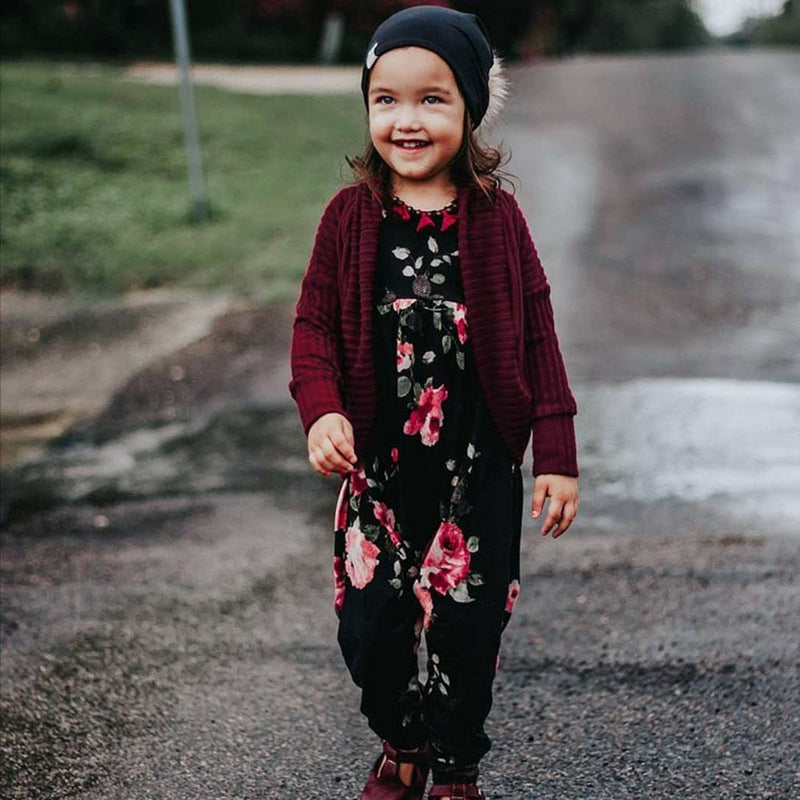 Toddler Girls Cardigan Solid Long Sleeve Sweaters Girls Clothes Wholesale - PrettyKid