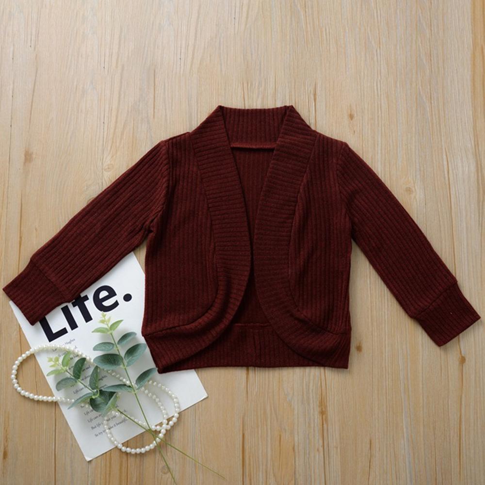 Toddler Girls Cardigan Solid Long Sleeve Sweaters Girls Clothes Wholesale - PrettyKid