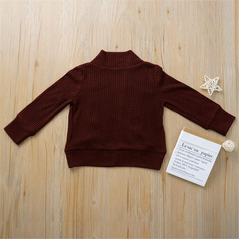 Toddler Girls Cardigan Solid Long Sleeve Sweaters Girls Clothes Wholesale - PrettyKid