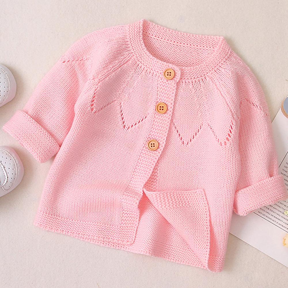 Baby Girls Cardigan Sweater Solid Jackets Babywear Wholesale - PrettyKid