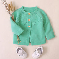 Baby Girls Cardigan Sweater Solid Jackets Babywear Wholesale - PrettyKid