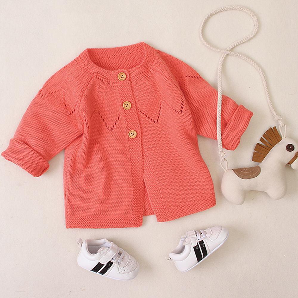 Baby Girls Cardigan Sweater Solid Jackets Babywear Wholesale - PrettyKid