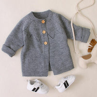 Baby Girls Cardigan Sweater Solid Jackets Babywear Wholesale - PrettyKid