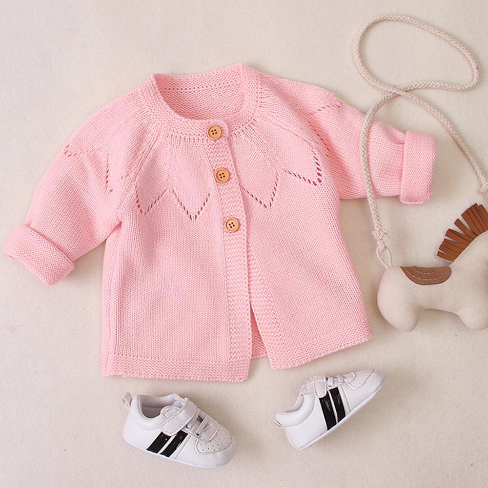 Baby Girls Cardigan Sweater Solid Jackets Babywear Wholesale - PrettyKid