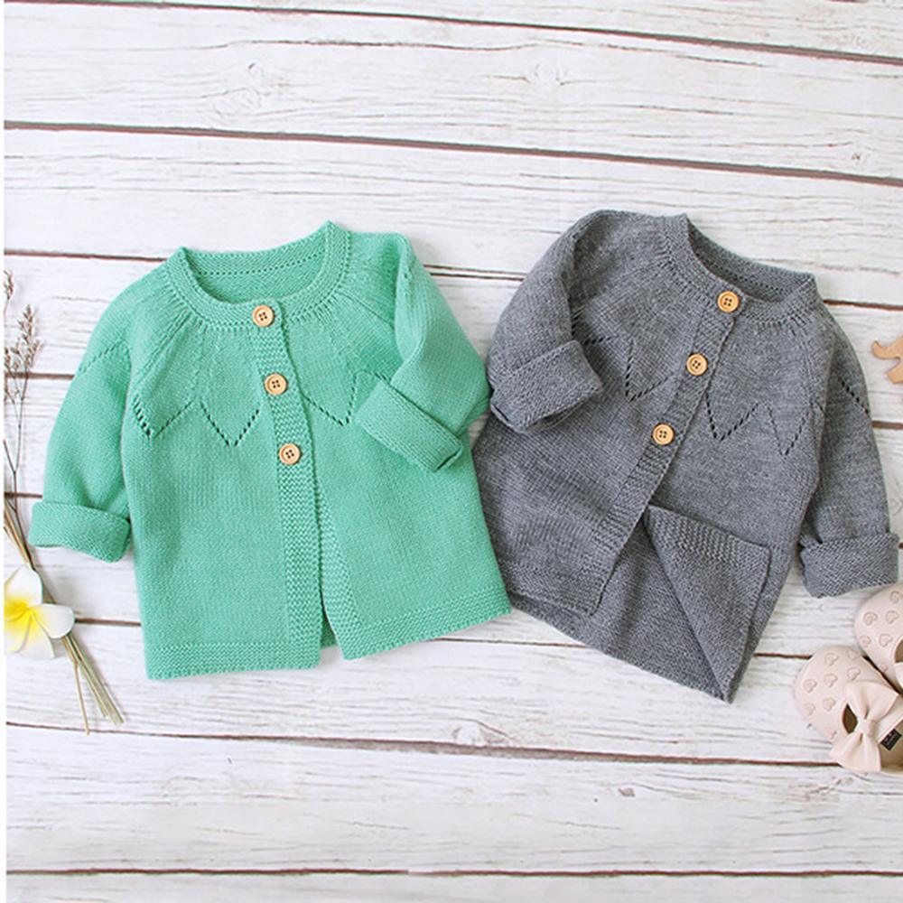 Baby Girls Cardigan Sweater Solid Jackets Babywear Wholesale - PrettyKid