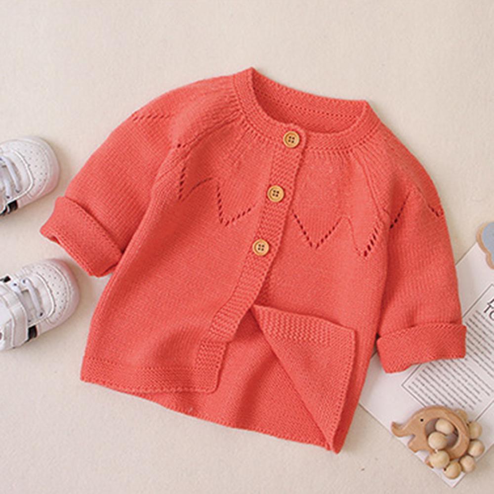 Baby Girls Cardigan Sweater Solid Jackets Babywear Wholesale - PrettyKid