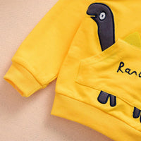 Boys Cartoon Animal Long Sleeve Hooded Tops Wholesale - PrettyKid