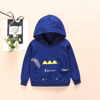 Boys Cartoon Animal Long Sleeve Hooded Tops Wholesale - PrettyKid