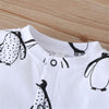 Baby Cartoon Animal Printed Long Sleeve Casual Rompers - PrettyKid