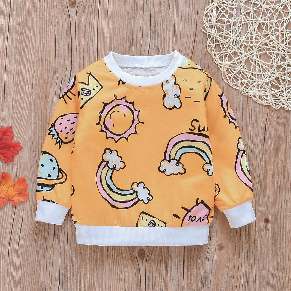 Boys Cartoon Animal Printed Long Sleeve Crew Neck Tops - PrettyKid