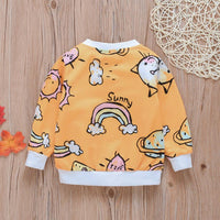 Boys Cartoon Animal Printed Long Sleeve Crew Neck Tops - PrettyKid