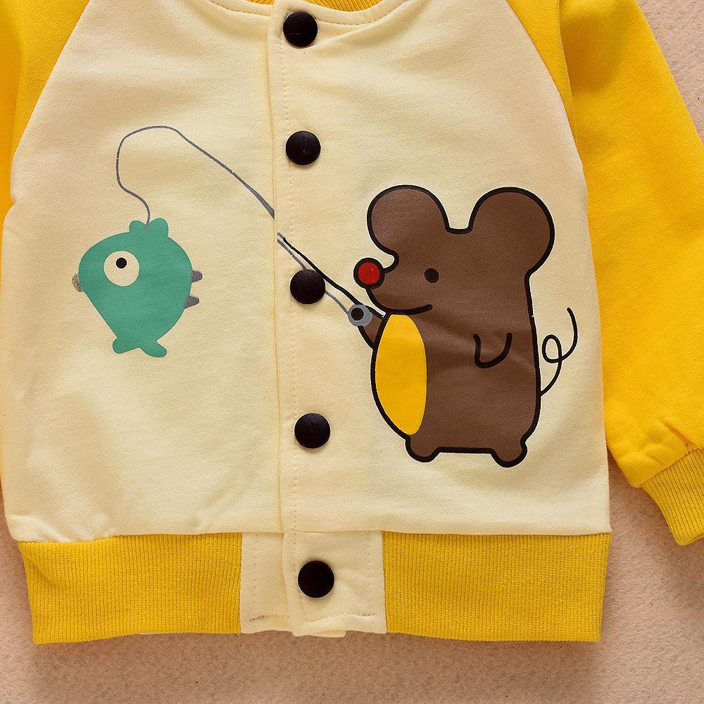 Boys Cartoon Animal Printed Long Sleeve Jackets Wholesale - PrettyKid