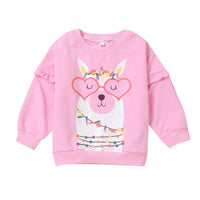 Toddler Girls Cartoon Animal Printed Long Sleeve Top Wholesale Girl Clothing - PrettyKid