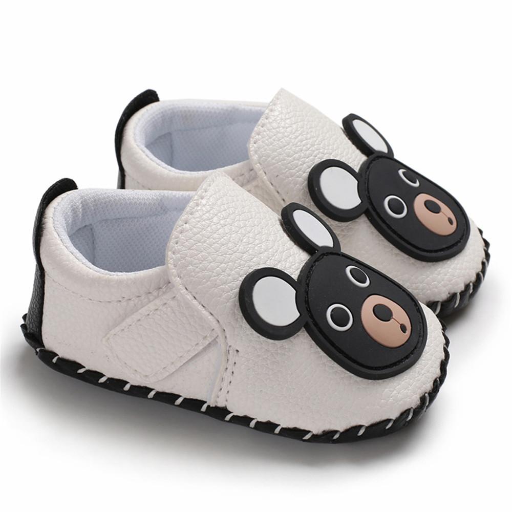 Baby Boys Cartoon Bear Soft Slip Ons Sneakers - PrettyKid