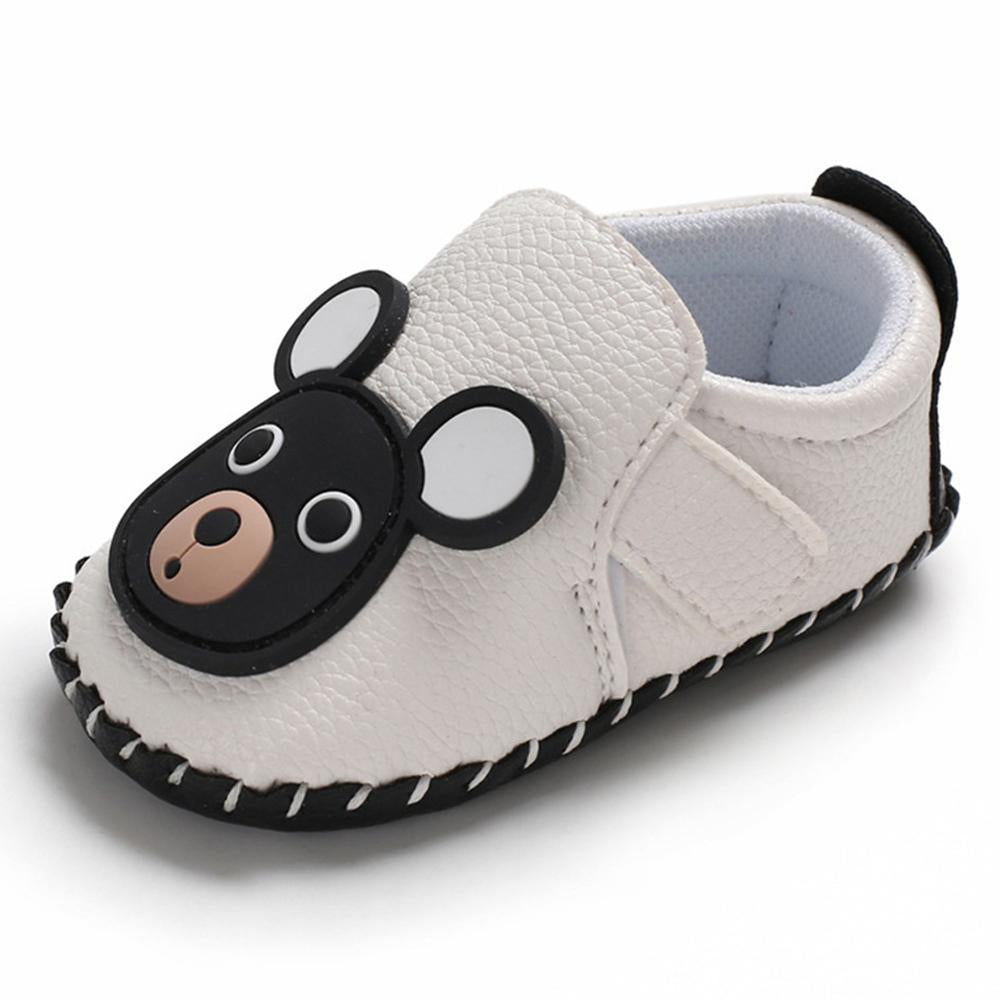 Baby Boys Cartoon Bear Soft Slip Ons Sneakers - PrettyKid