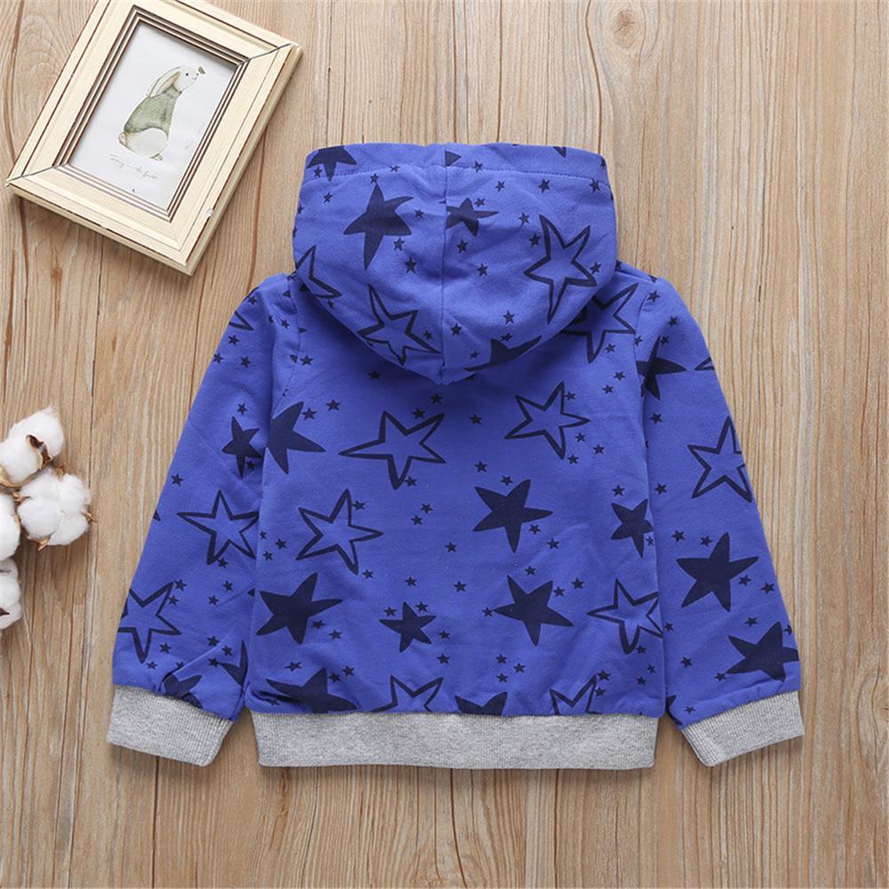 Boys Cartoon Car Hooded Long Sleeve Zipper Jacket Wholesale - PrettyKid